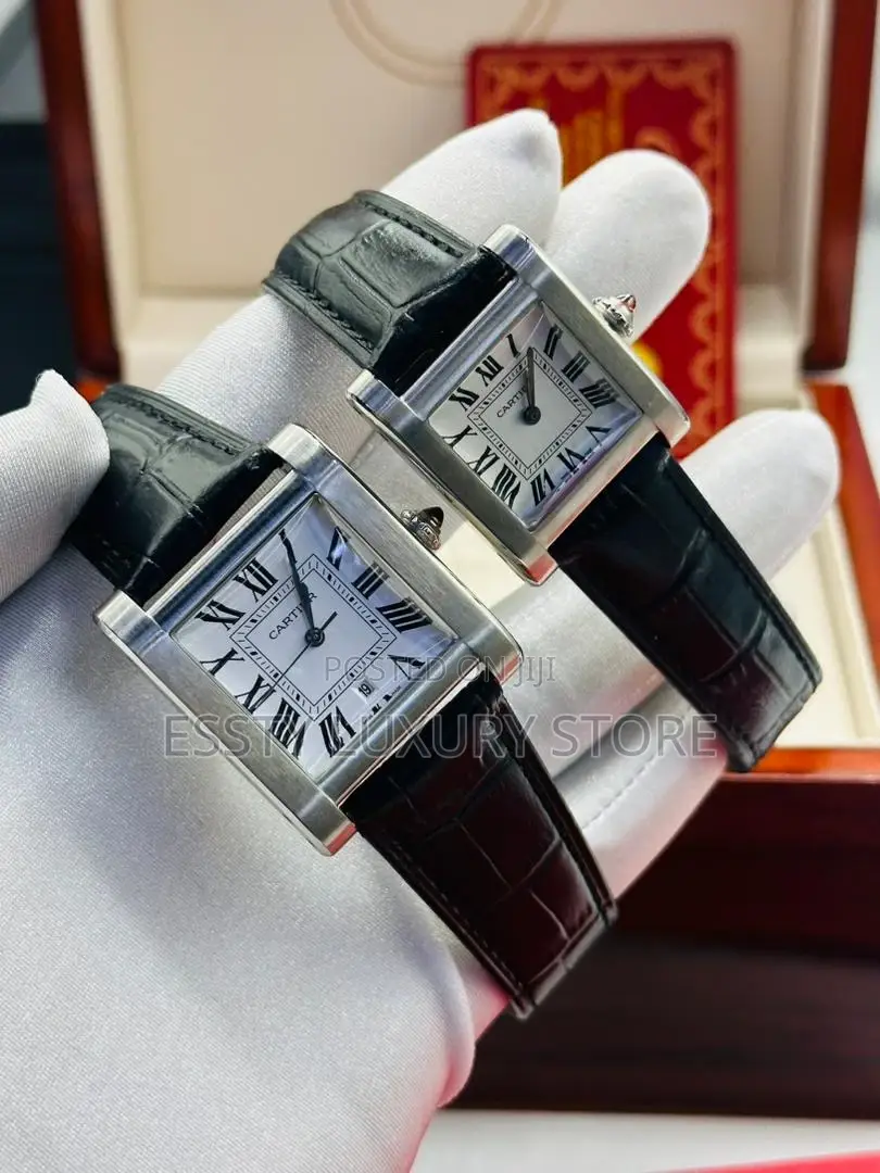 High Quality Couples Cartier Leather Watch