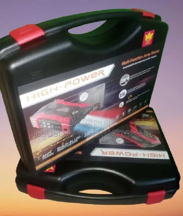 3-in-1 Car Jump Starter Battery Pack With Tyre Inflator Pump 4 Usb
