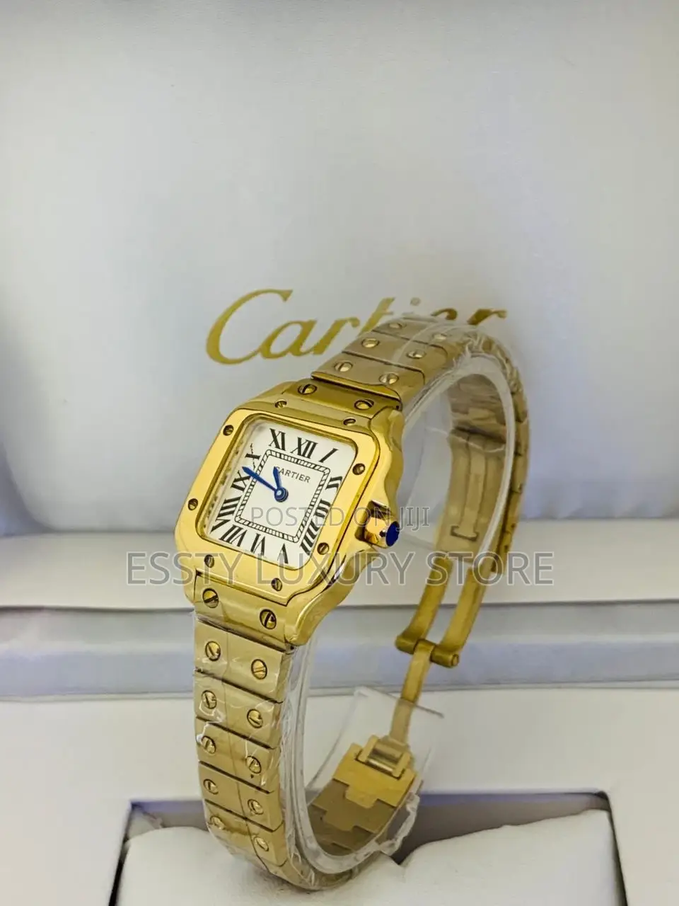 Quality Cartier Rose Gold Mixed Silver Female Chain Wrist Watch