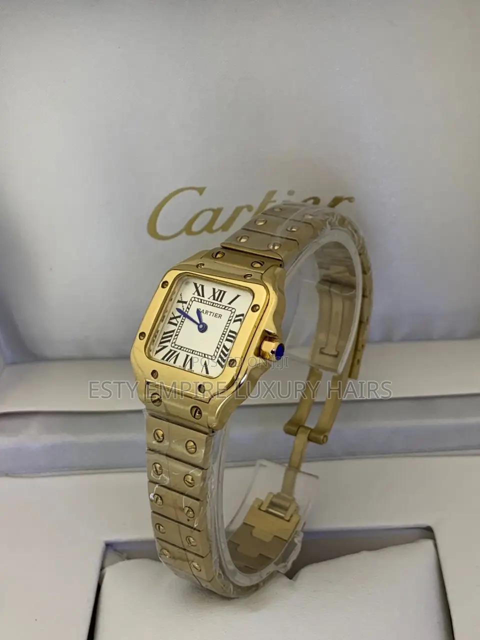 Quality Cartier Rose Gold Mixed Silver Female Chain Wrist Watch