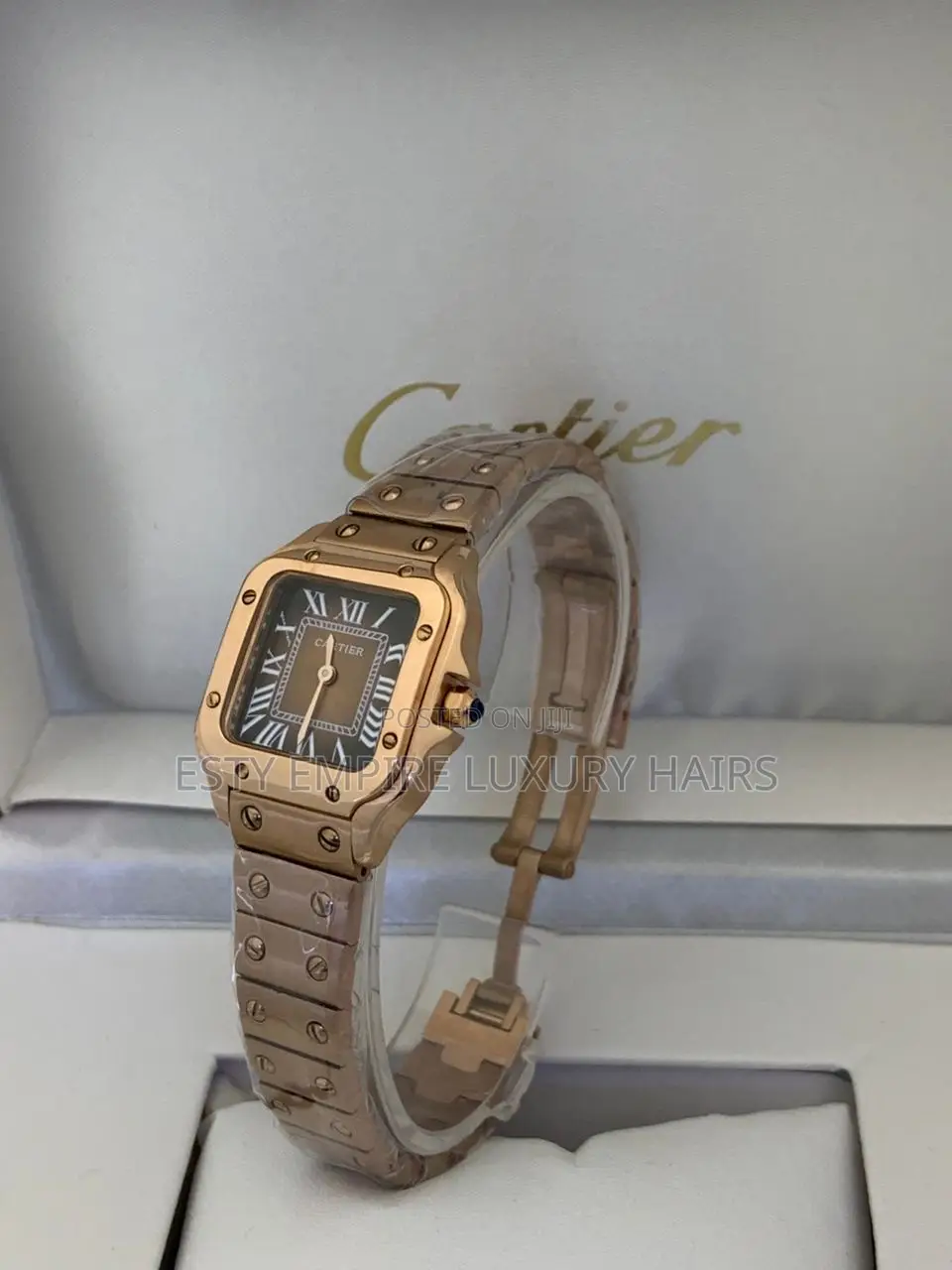 Quality Cartier Rose Gold Mixed Silver Female Chain Wrist Watch