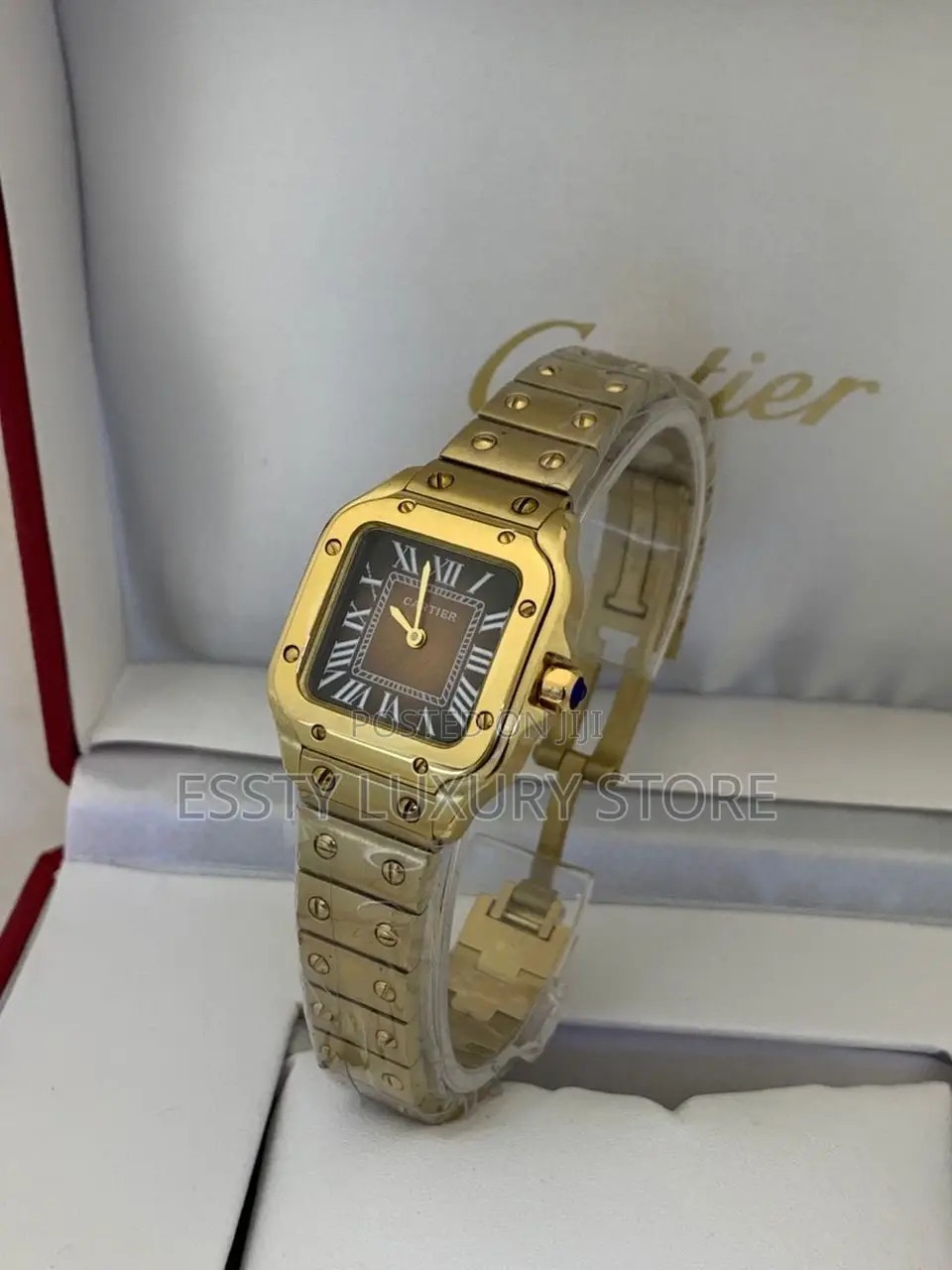 Quality Cartier Rose Gold Mixed Silver Female Chain Wrist Watch