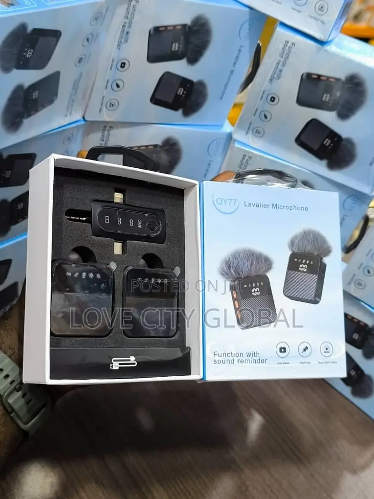 Qy77 Anc Wireless Microphone Led Display 3in1 iPhone Type C Camera