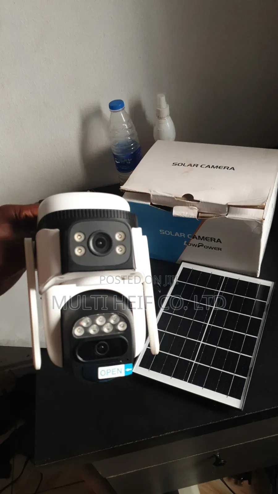 Dual Lens Solar Camera With 128gb Memory Card