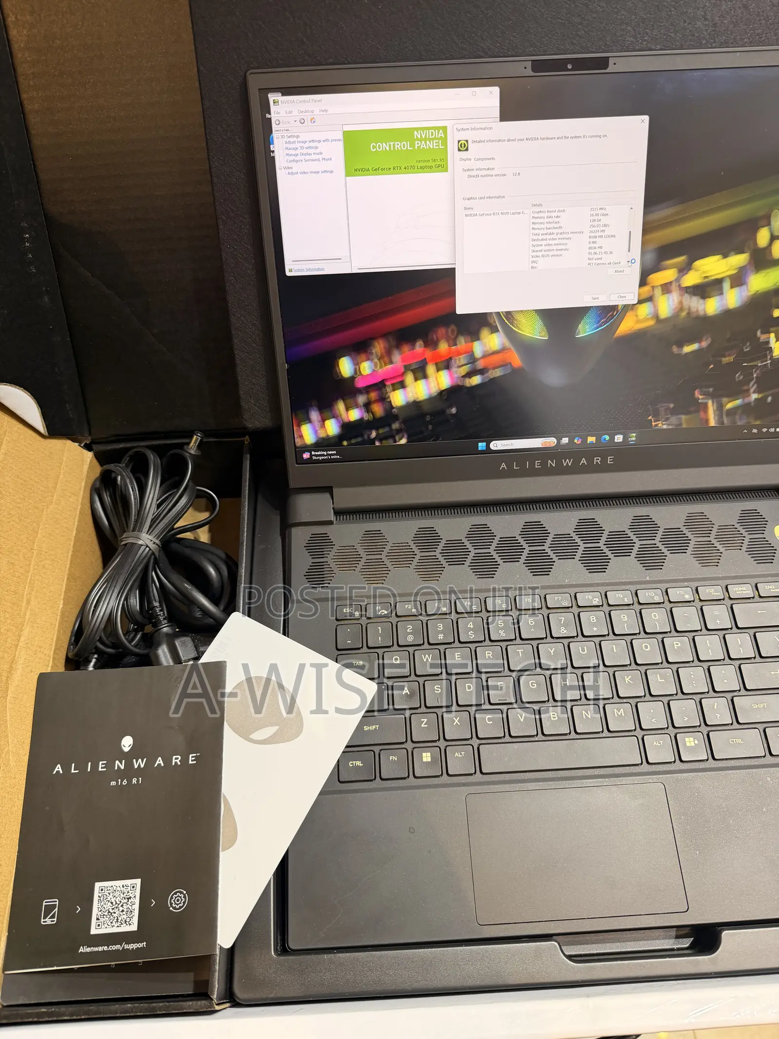 Laptop Alienware M16 R1 16GB Intel Core i7 SSD 1T