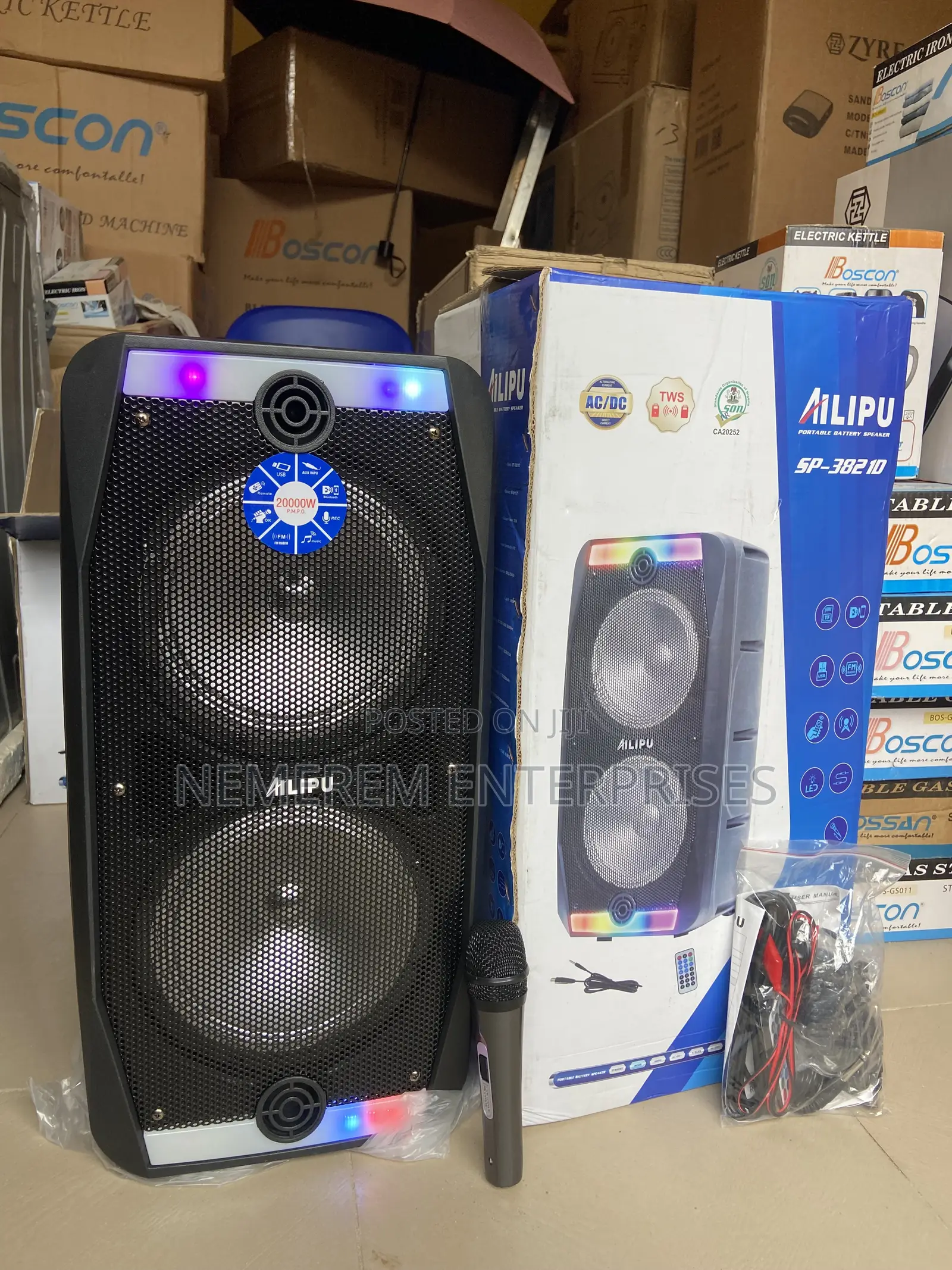  Brand New Ailipu Sp-3821d Portable Rechargeable Party Speaker