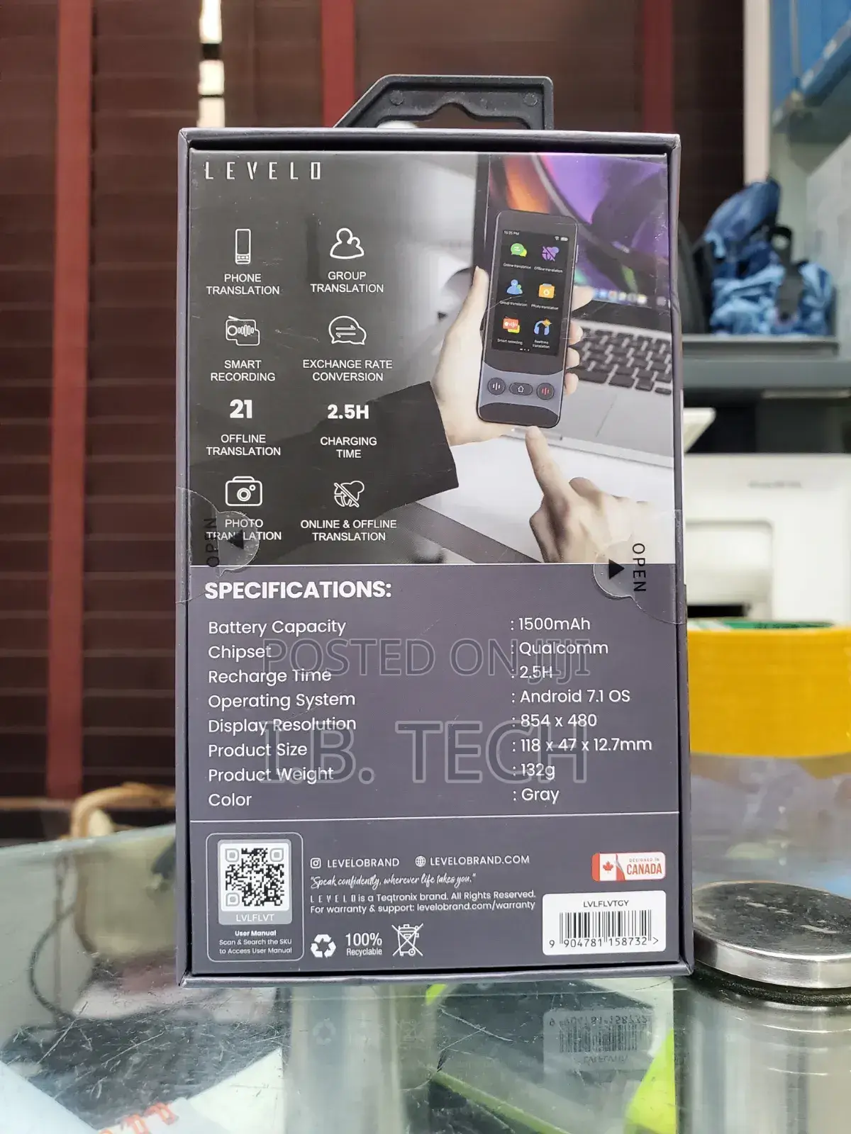 Levelo Fluentlink 1500mah Online and Offline Phone Translation Device