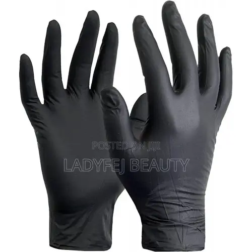 Pack of 100pcs Black Nitrile Powder Free Glove