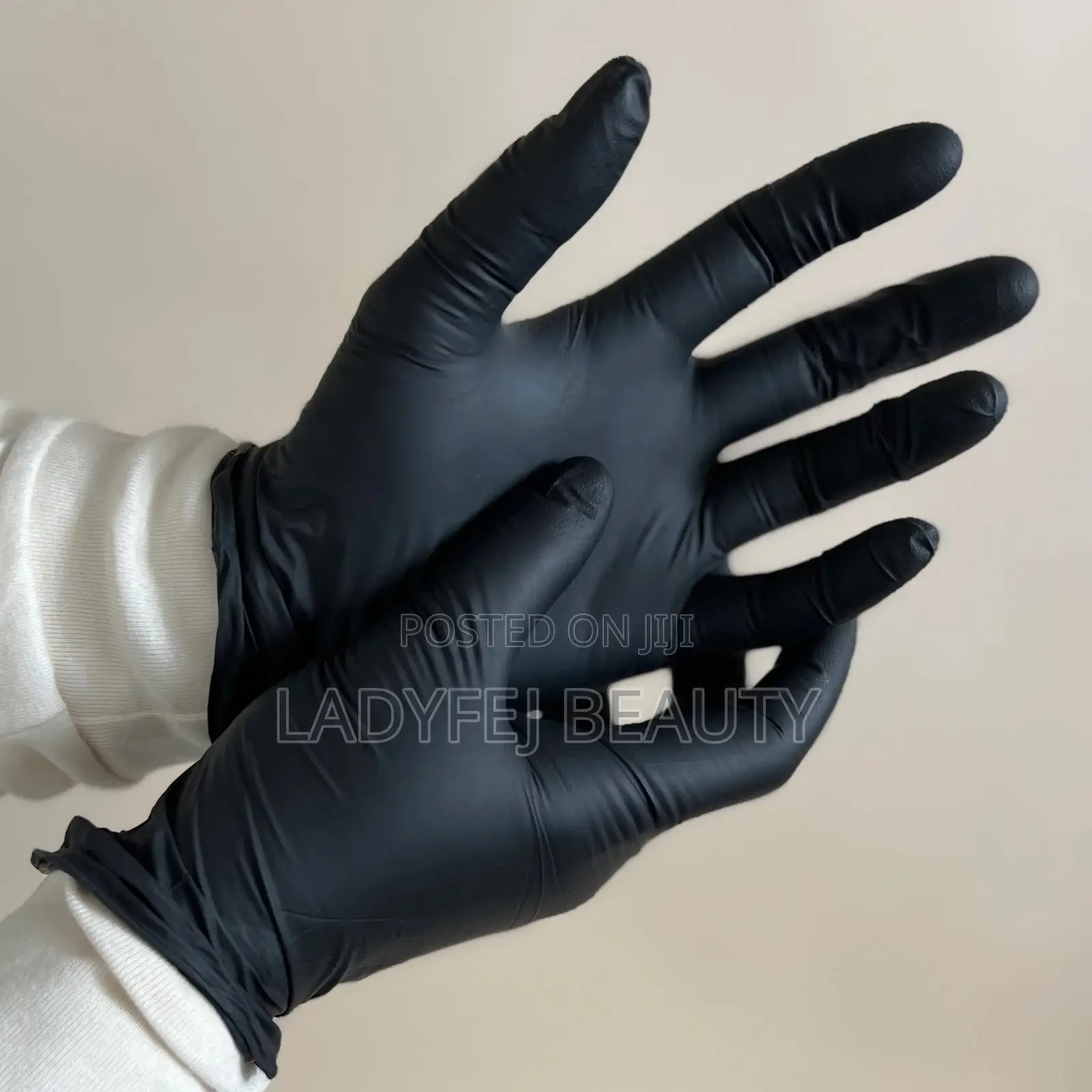 Pack of 100pcs Black Nitrile Powder Free Glove