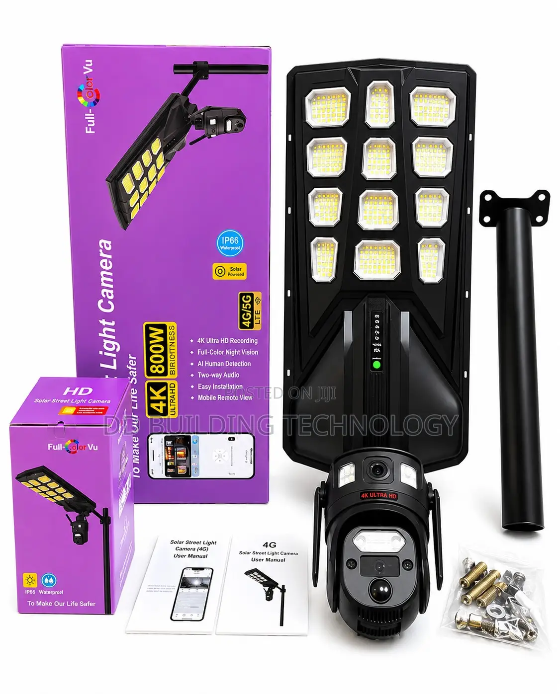 800w Solar Street Light + Dual Lens Camera