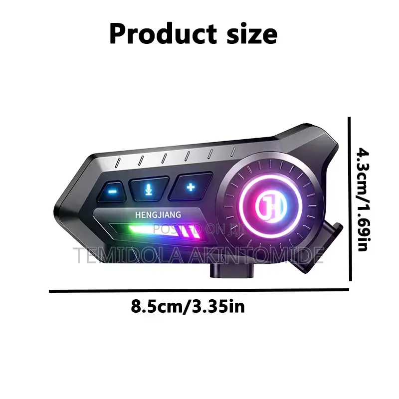 2 Pieces Helmet Intercom for Motorcycle Bluetooth Music Call