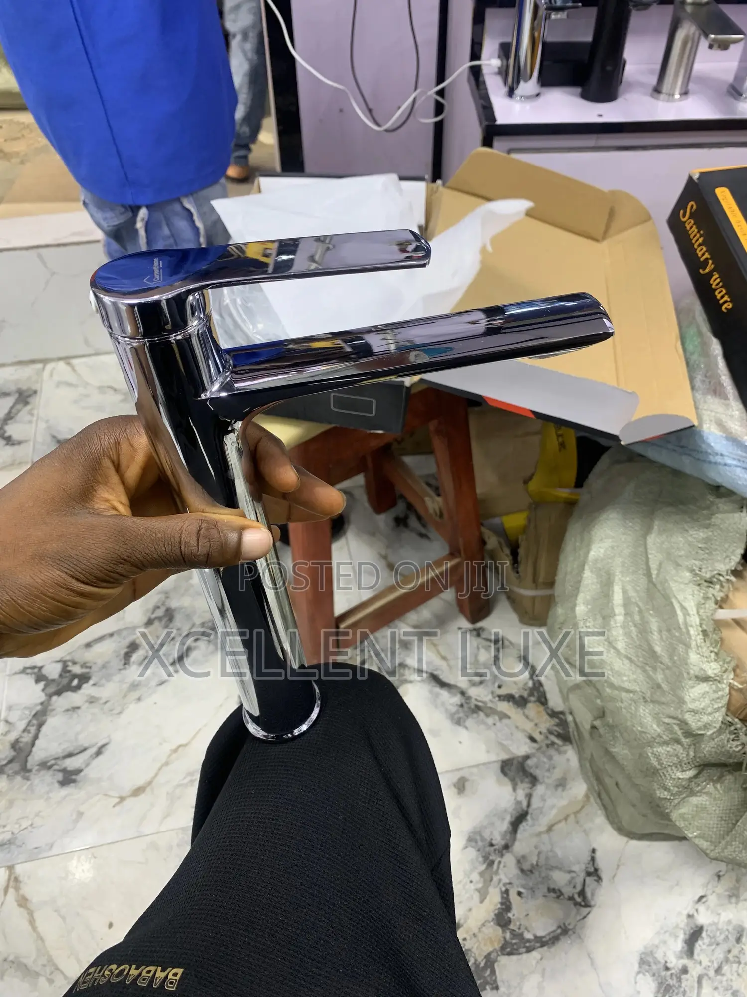Chrome Long Basin Mixer Tap