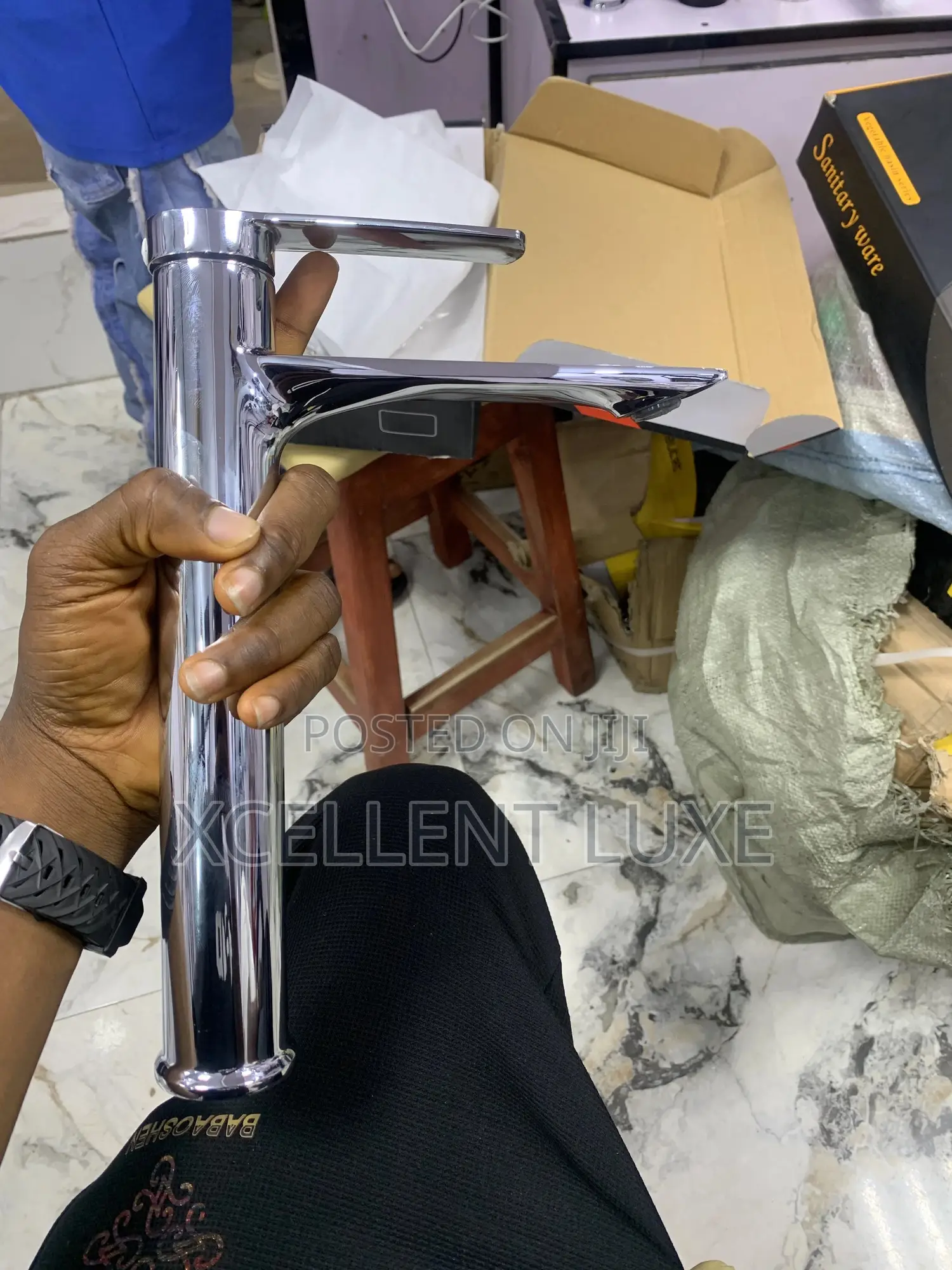Chrome Long Basin Mixer Tap