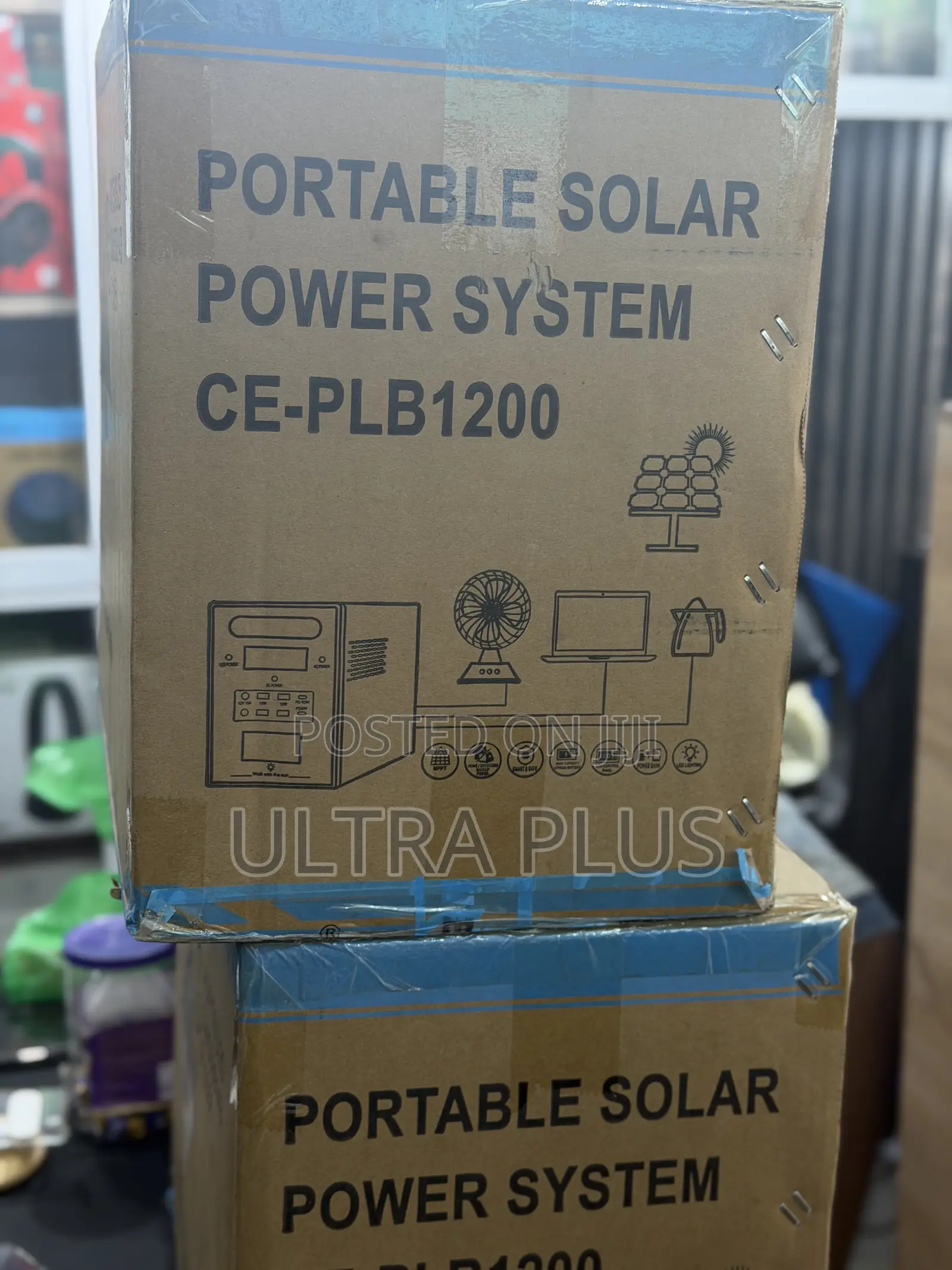 Cworth Ce-Plb1200 1200w 1.5kwh Portable Solar Generator