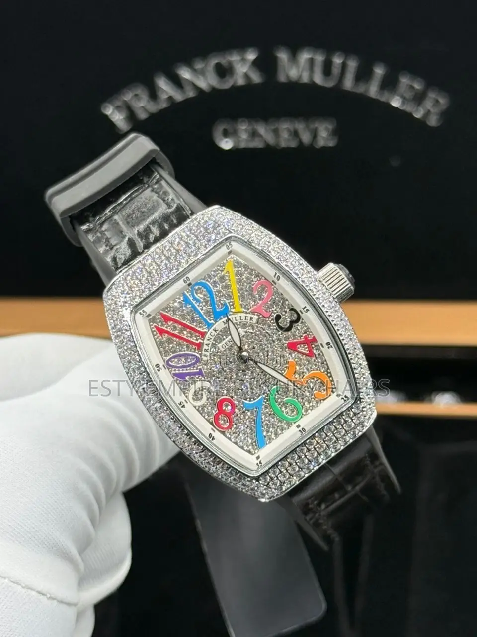 High Quality Luxury Franck Muller Leather Wristwatch