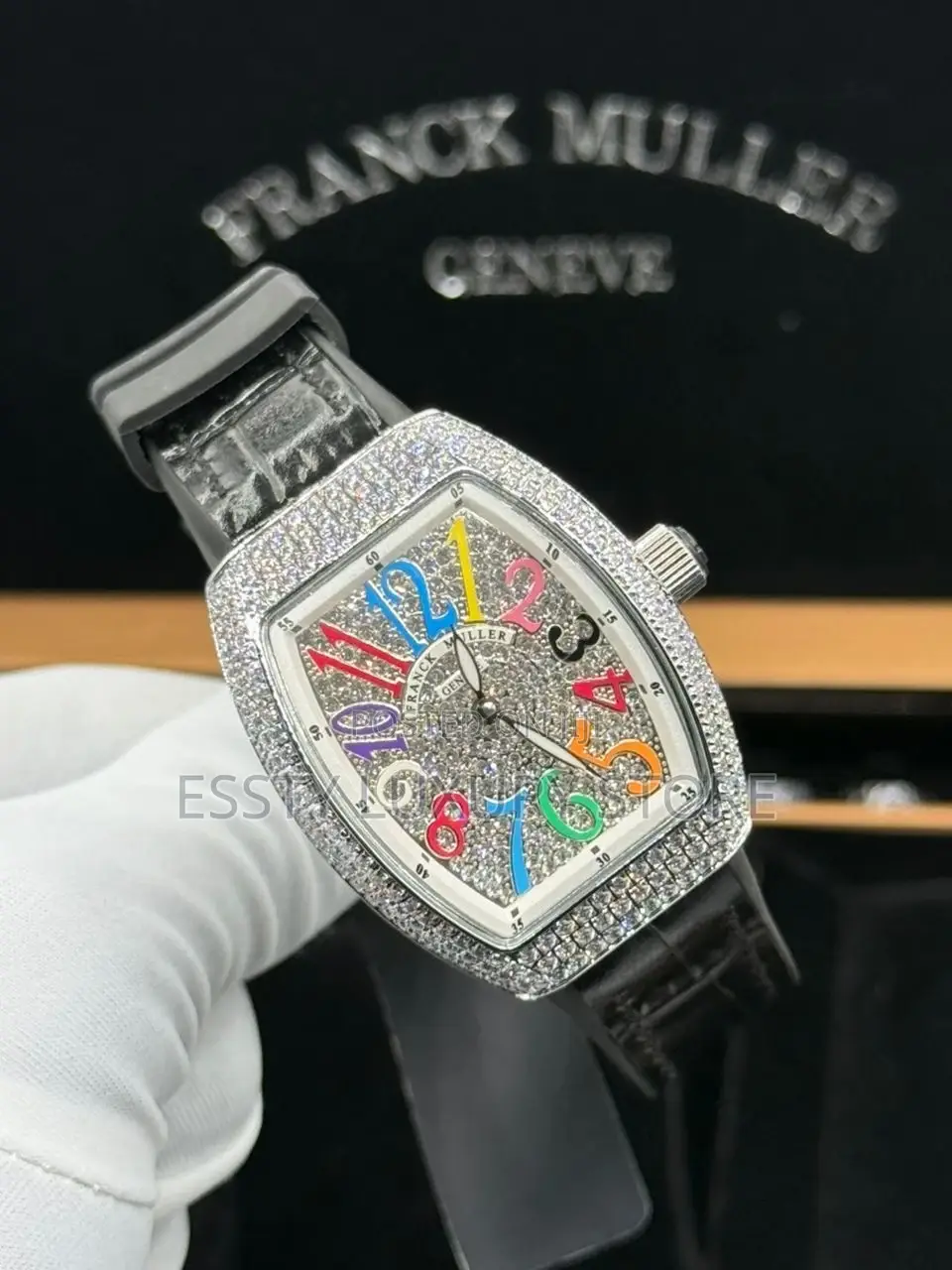 High Quality Luxury Franck Muller Leather Wristwatch