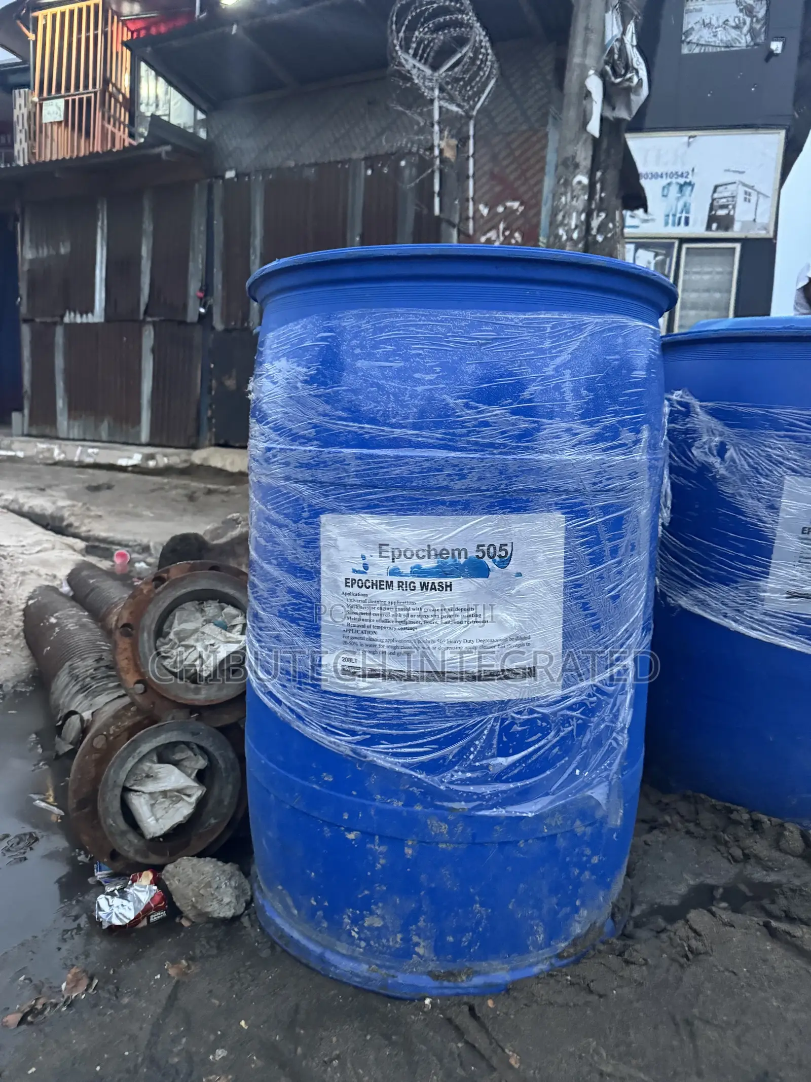 200-Liter Drum of Epochem 505 Rig Wash Industrial Cleaner.