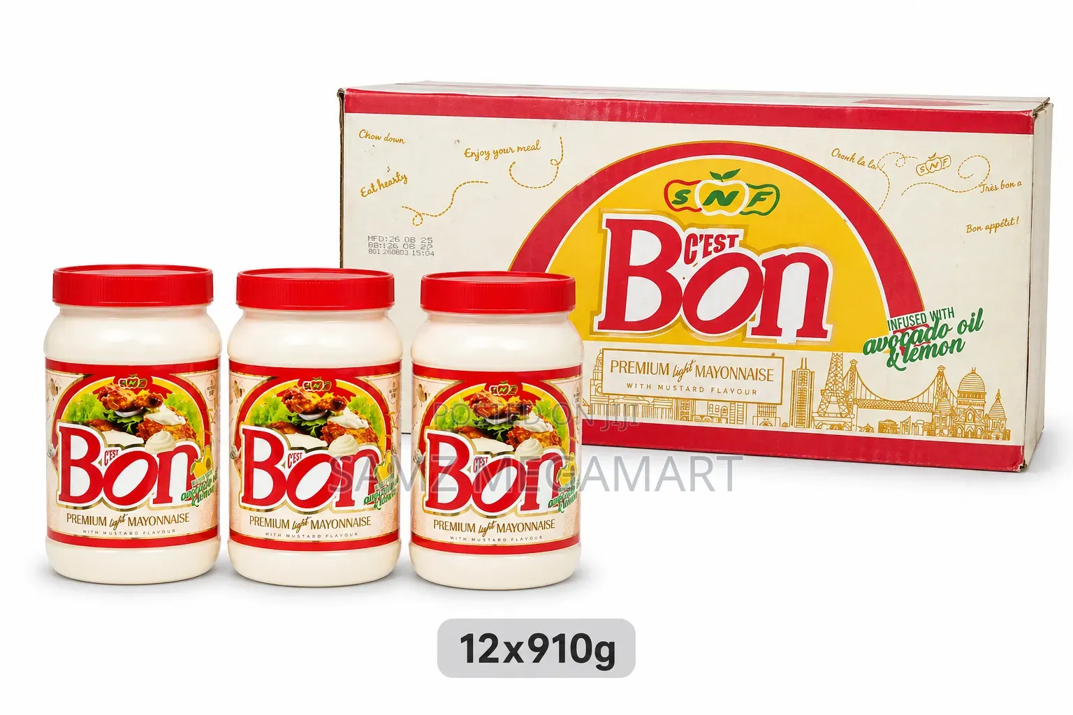 C’Est Bon Premium Light Mayonnaise 12x910g