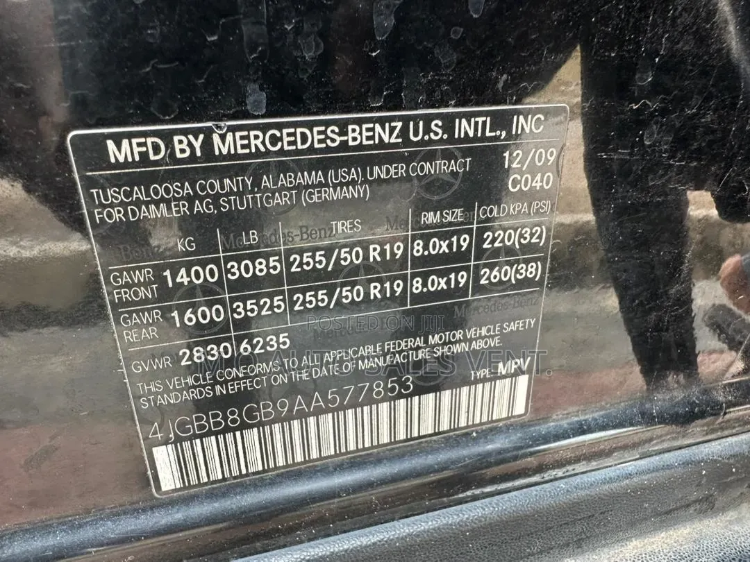Mercedes-Benz M Class ML 350 4Matic 2010 Black