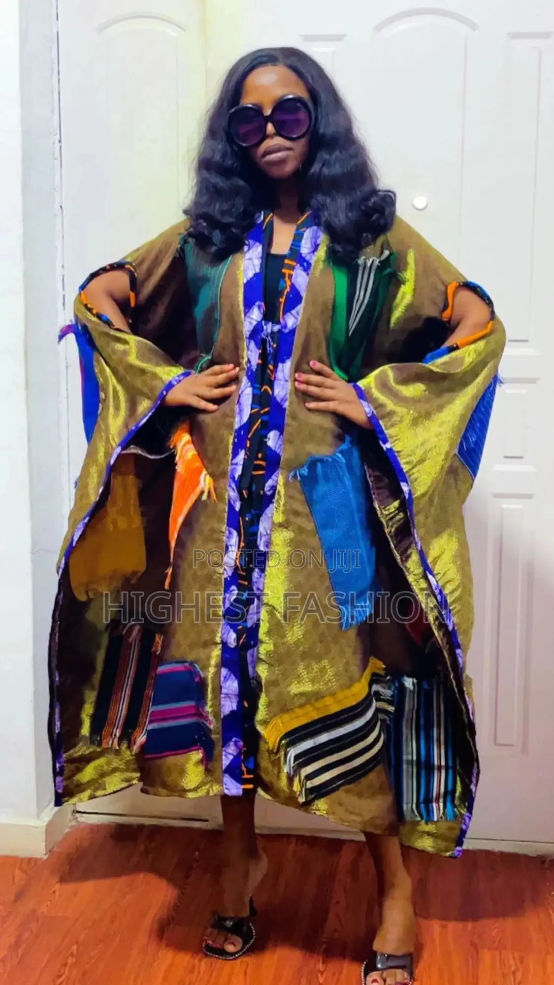 Long Cut-Elbow Kimono Dress - Style 843