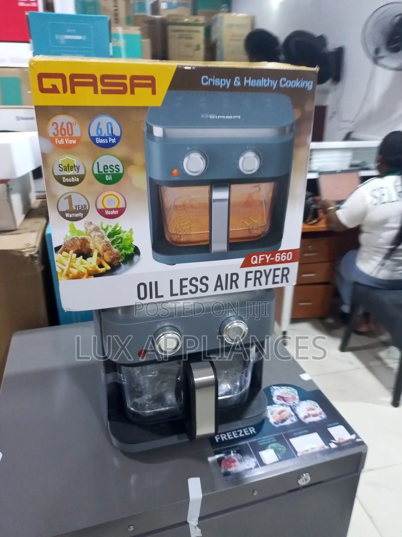 Qasa 6l Air Fryer for Oil-Free Crispy Foods