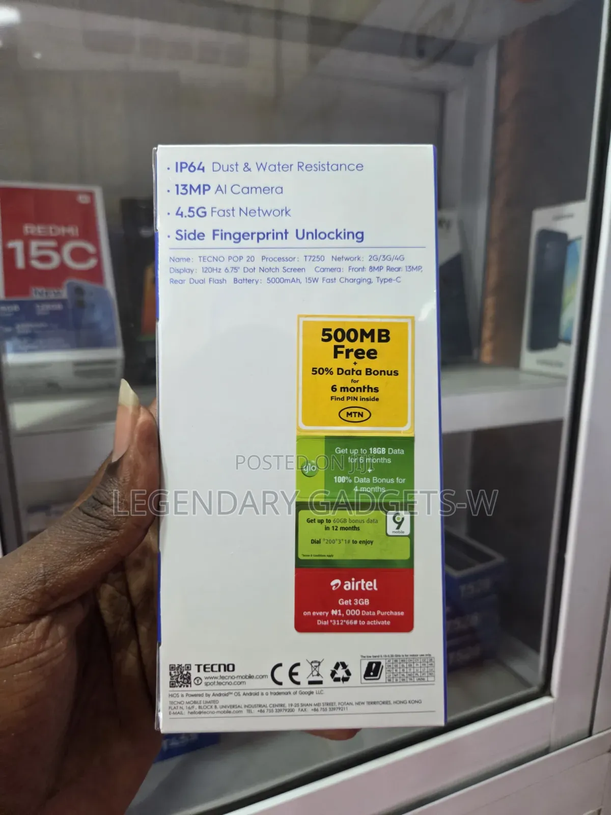 New Tecno Pop 20 64 GB Blue