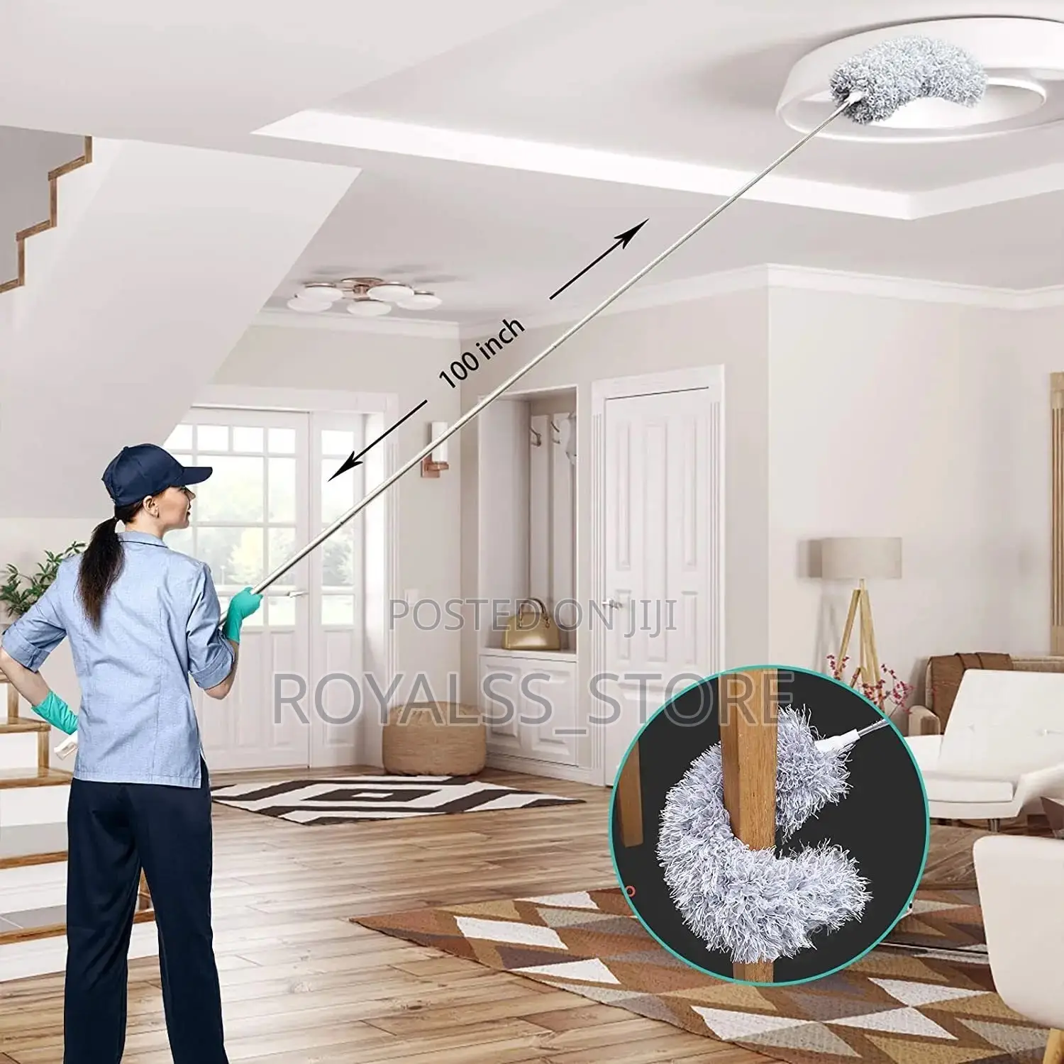 Extendable Microfiber Handheld Duster 40-240cm Pole