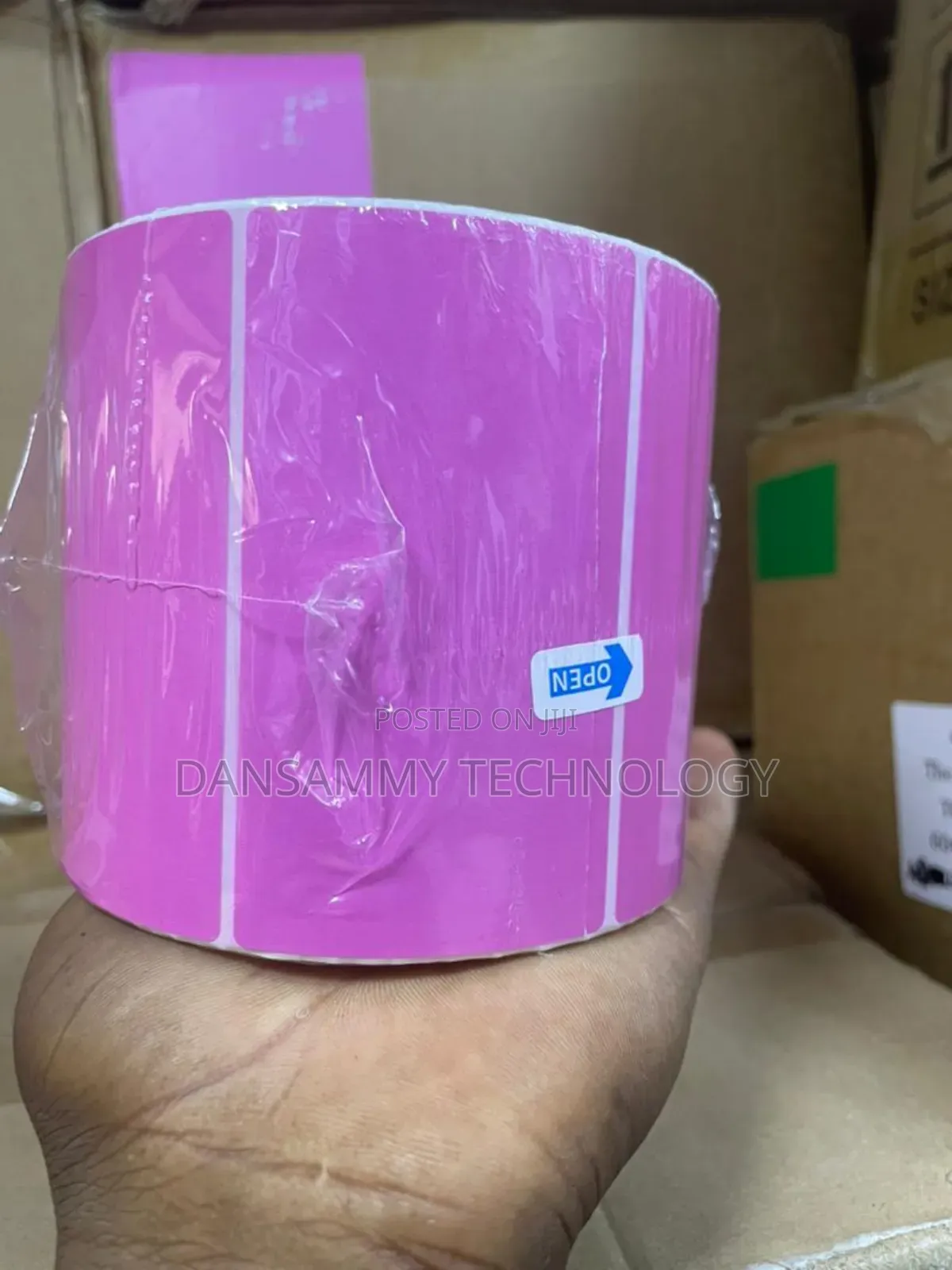 Pink 100*150mm by 500labels Direct Thermal