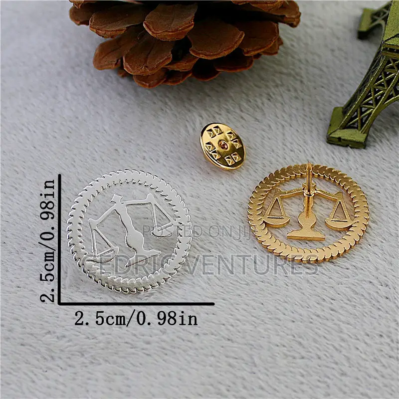 Libra Balance Advocate Lawyer Brooch Lapel Pin