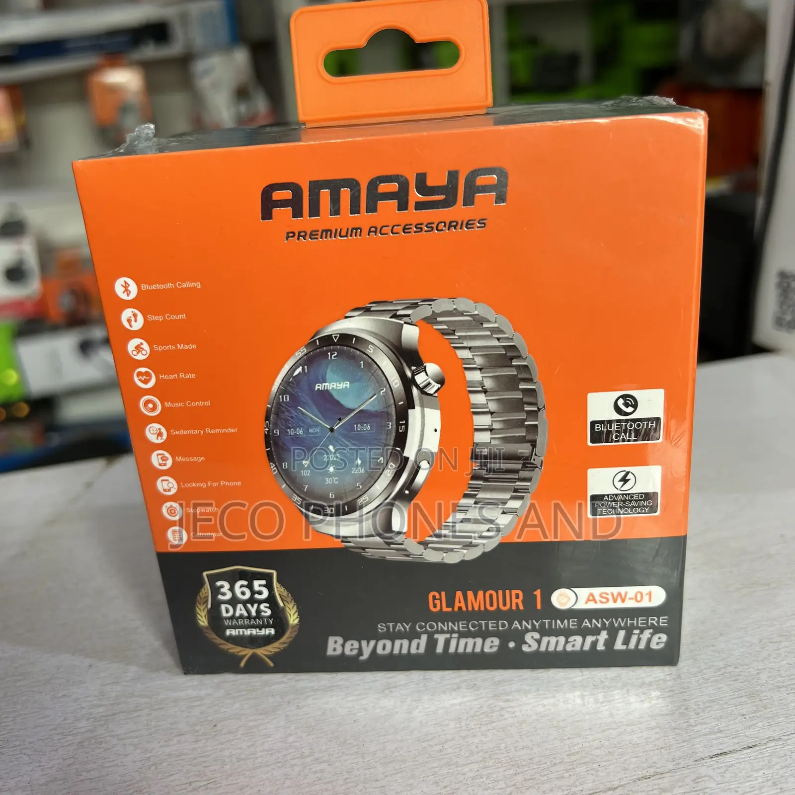 Amaya Silver Chain Smart Watch