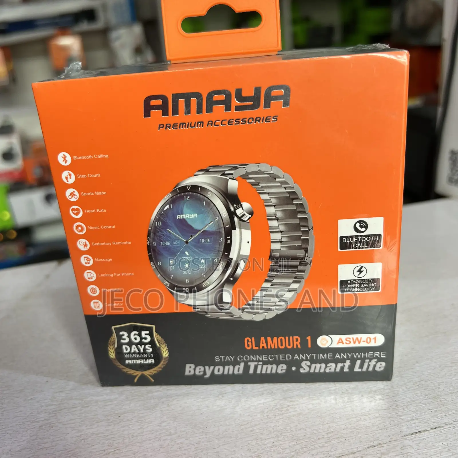 Amaya Silver Chain Smart Watch