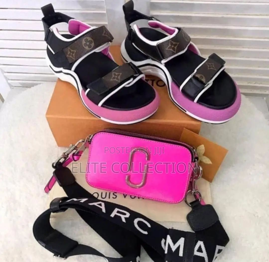 Louis Vuitton Luxury Sandal Size: 37 to 42 Black and Pink