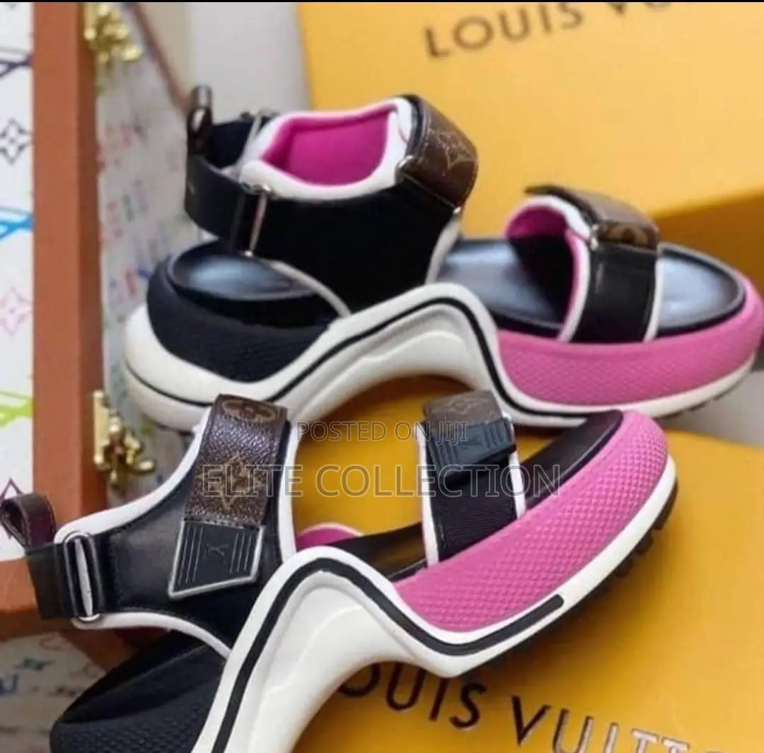 Louis Vuitton Luxury Sandal Size: 37 to 42 Black and Pink