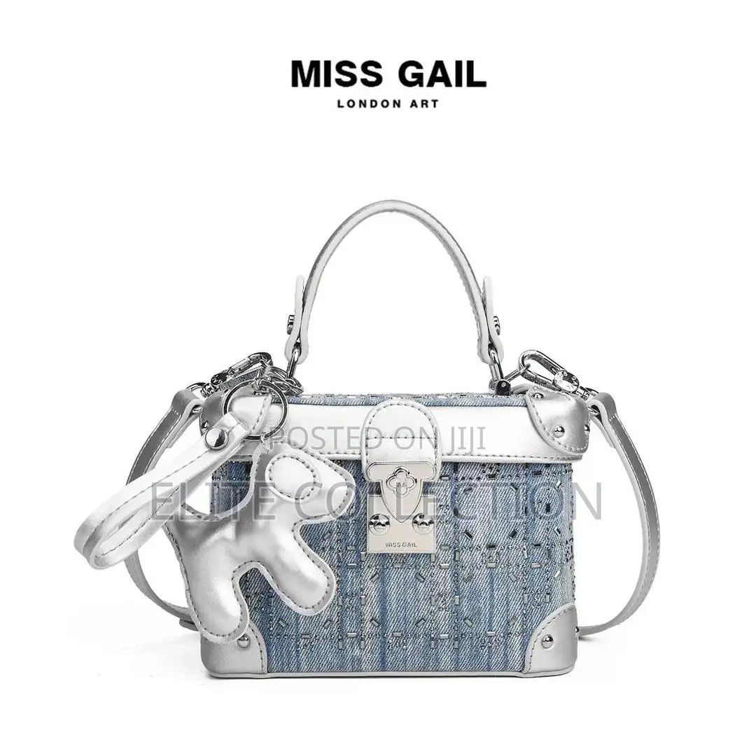 Rhinestone Denim Miss Gail Bag Bag Charm Accessories