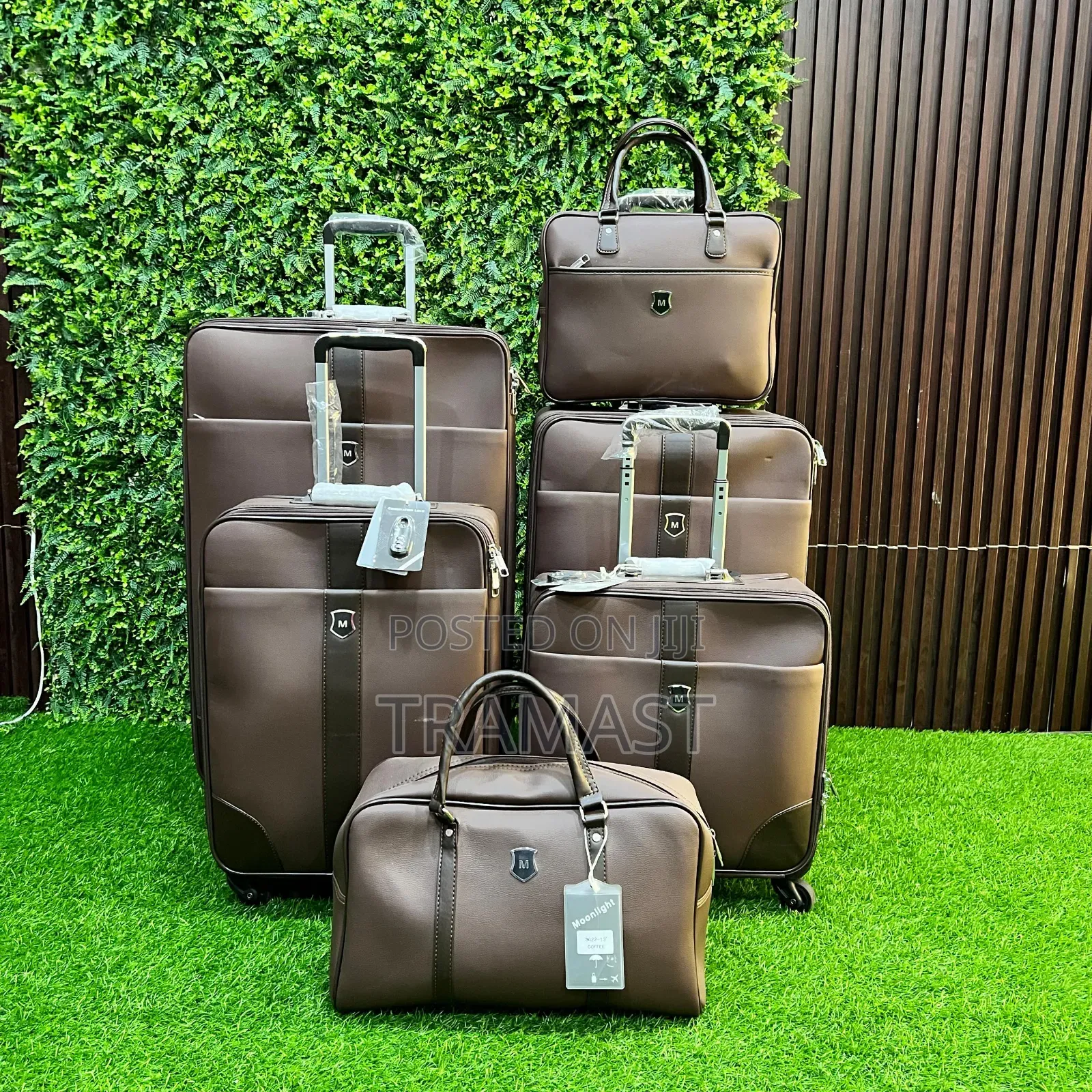 Moonlight 6-Piece Leather Set - Coffee Brown