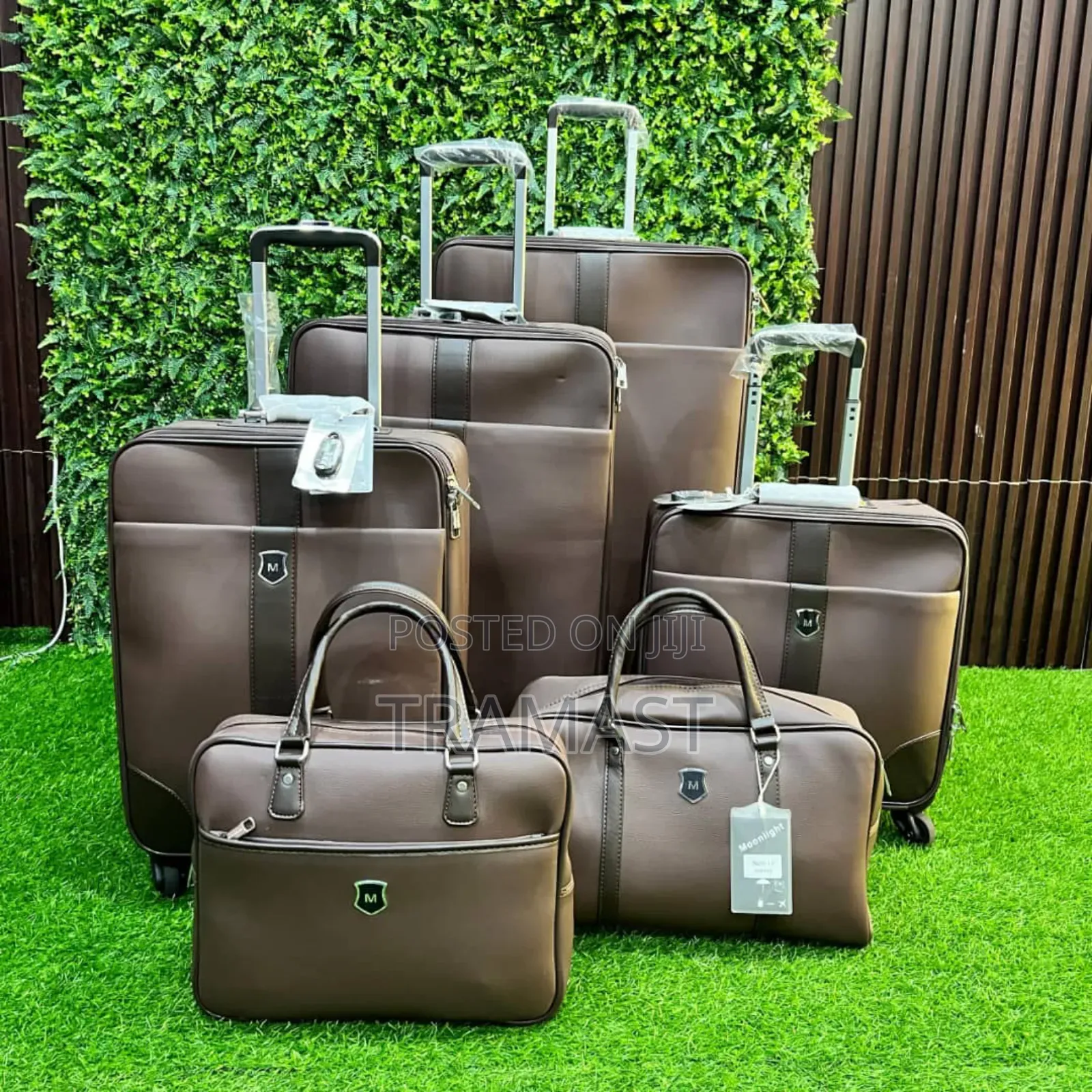 Moonlight 6-Piece Leather Set - Coffee Brown