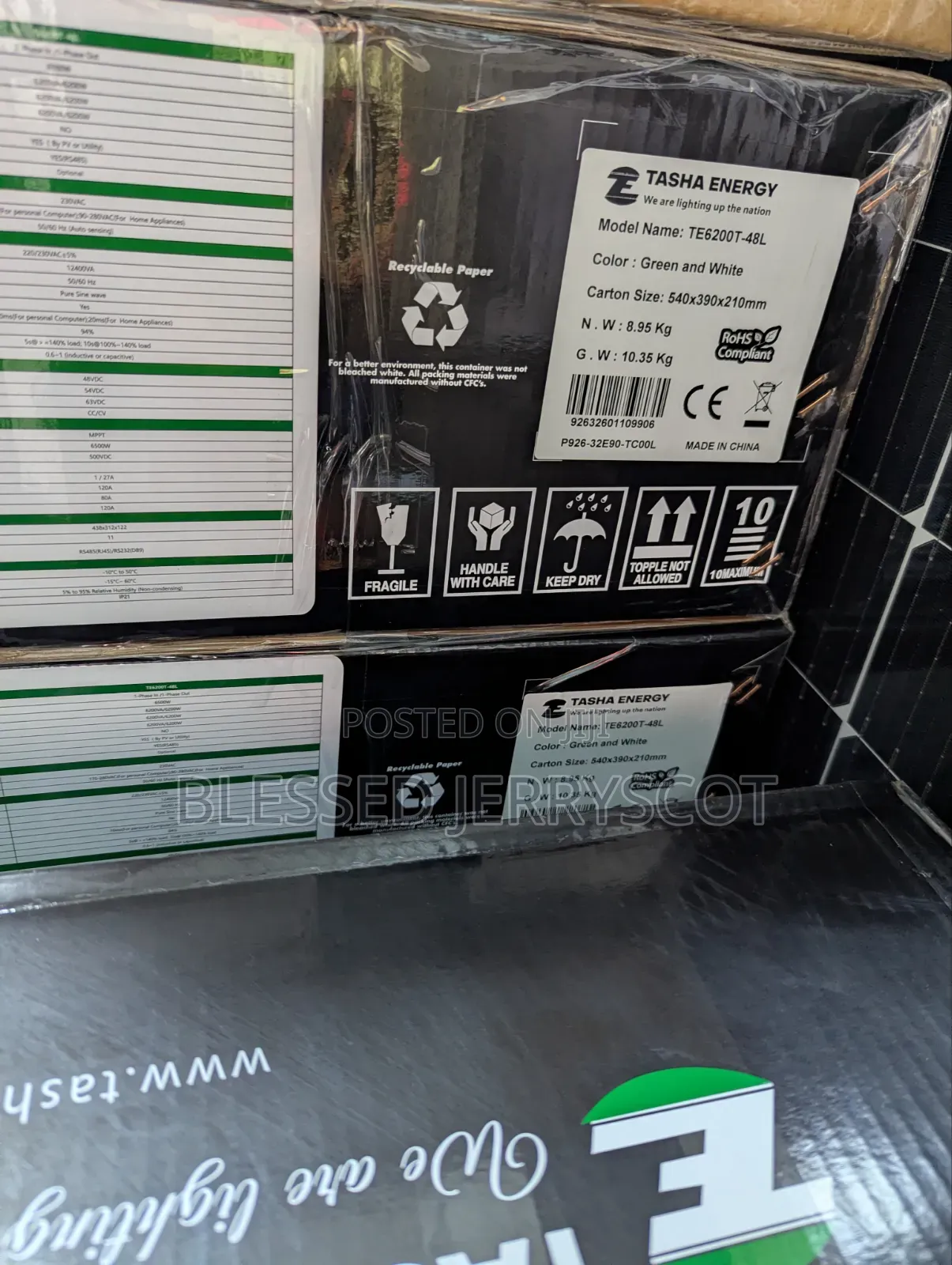 Tasha Energy 6.2kw 48v Hybrid Solar Inverters Available in Stock.