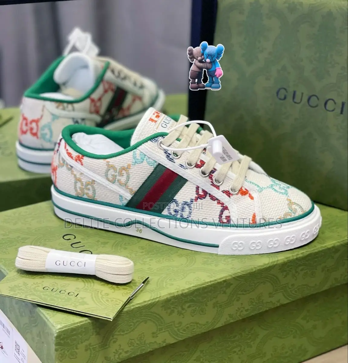 Gucci Gg Tennis 1977 Low Top Sneaker Lilac Monogram/White Touch