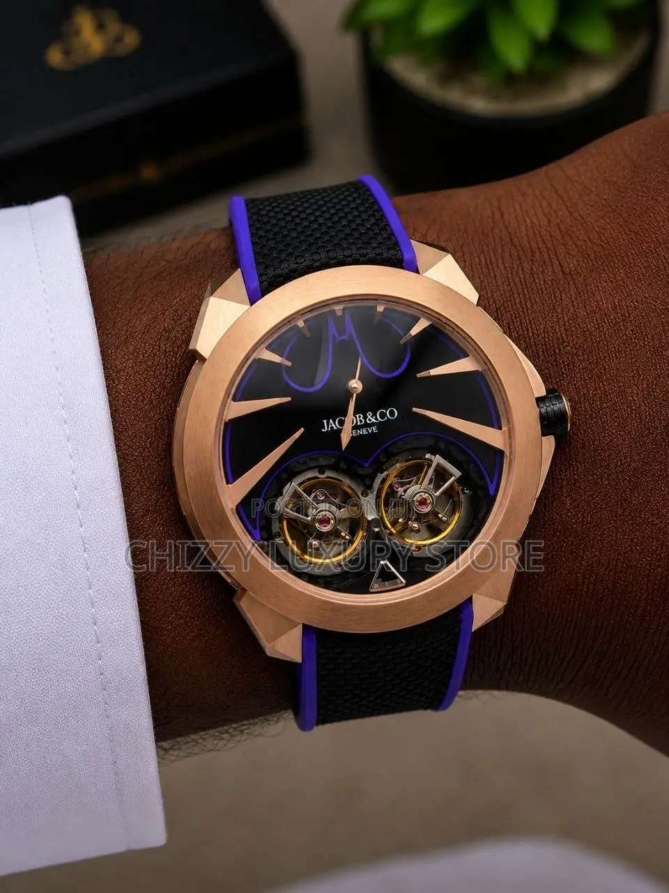 Jacob Co Quality Luxury Men Automatic Engine Wristwatch