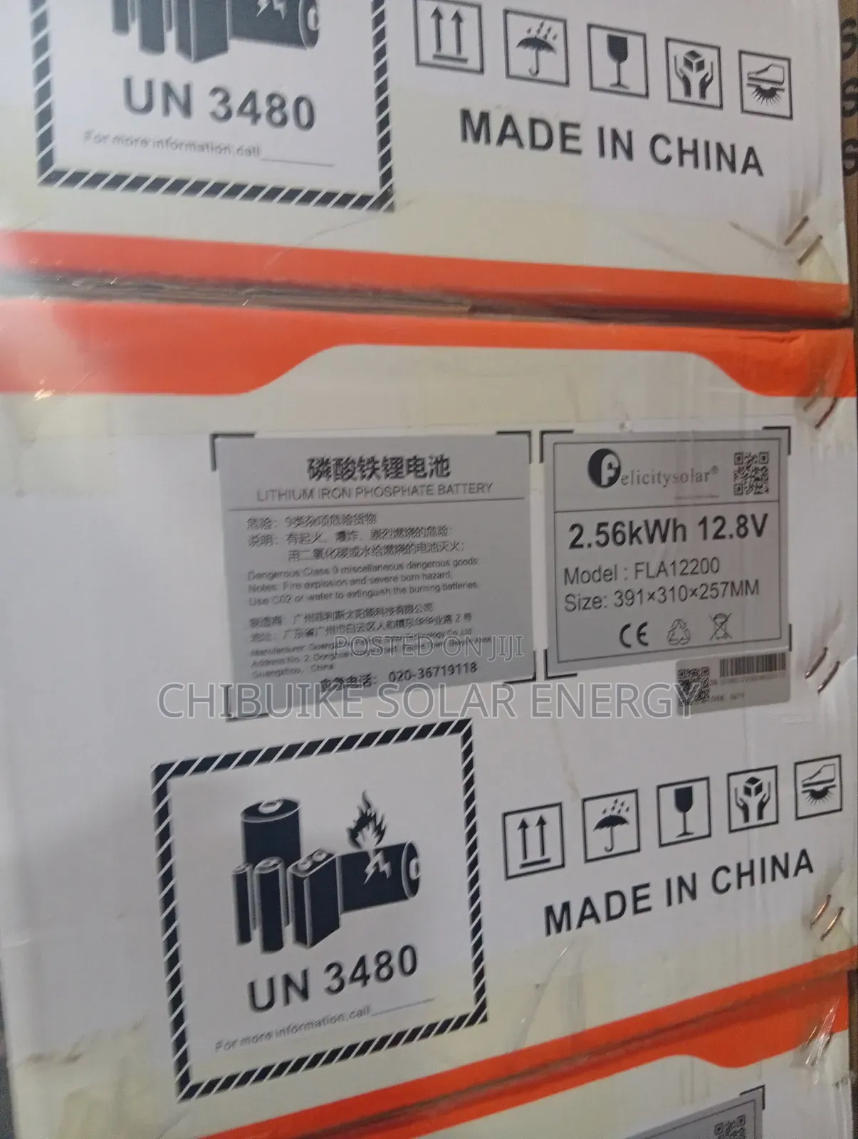 Felicity Solar Lithium Ion Batteries 2.56kwh 12.8v