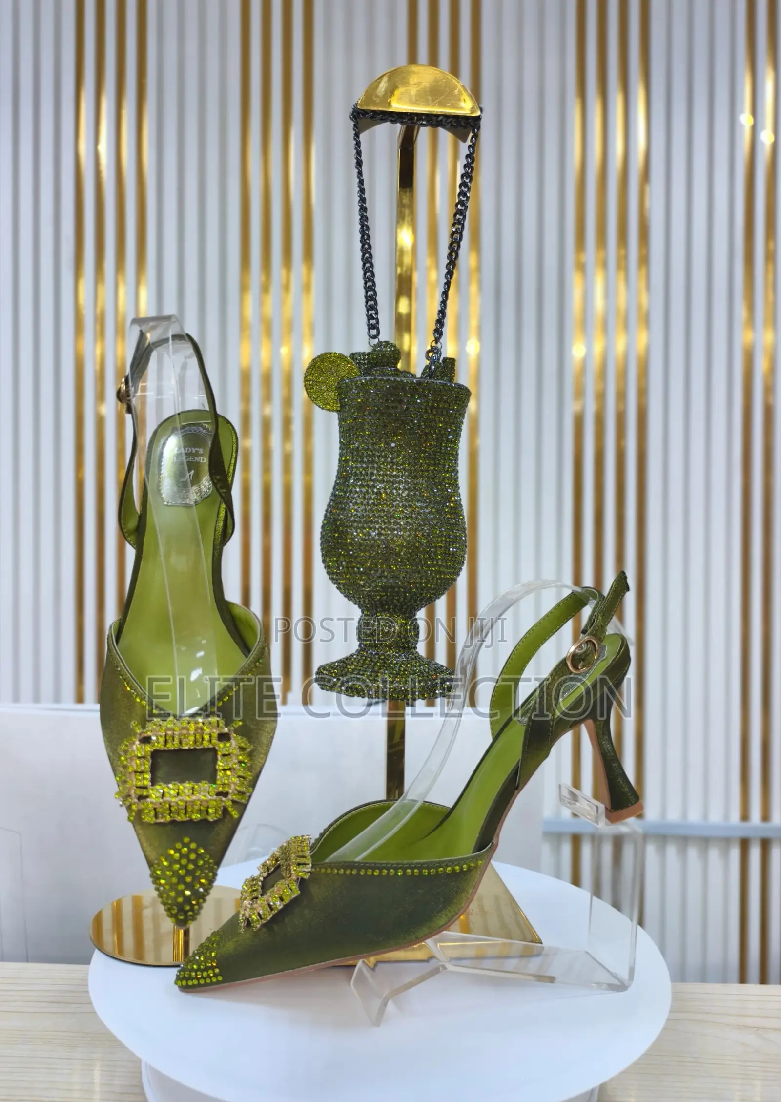 Beautiful Lynphia Sandals and Swaroski Purses Combo Size 37-43