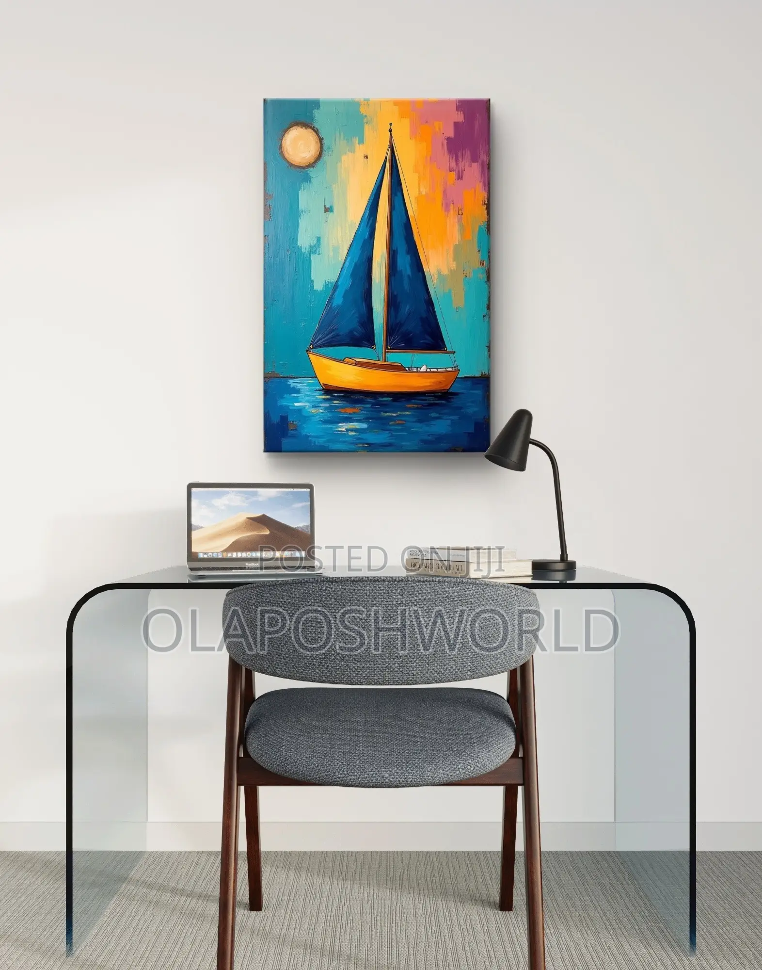 Canoe Canvas Wall Art