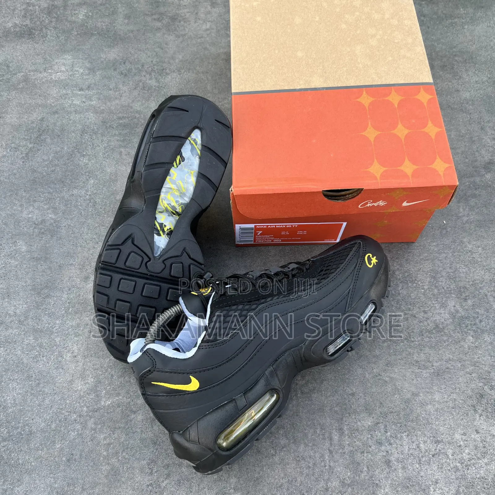 Original Nike Air Max 95 Cortiez Triple Black Honey Black