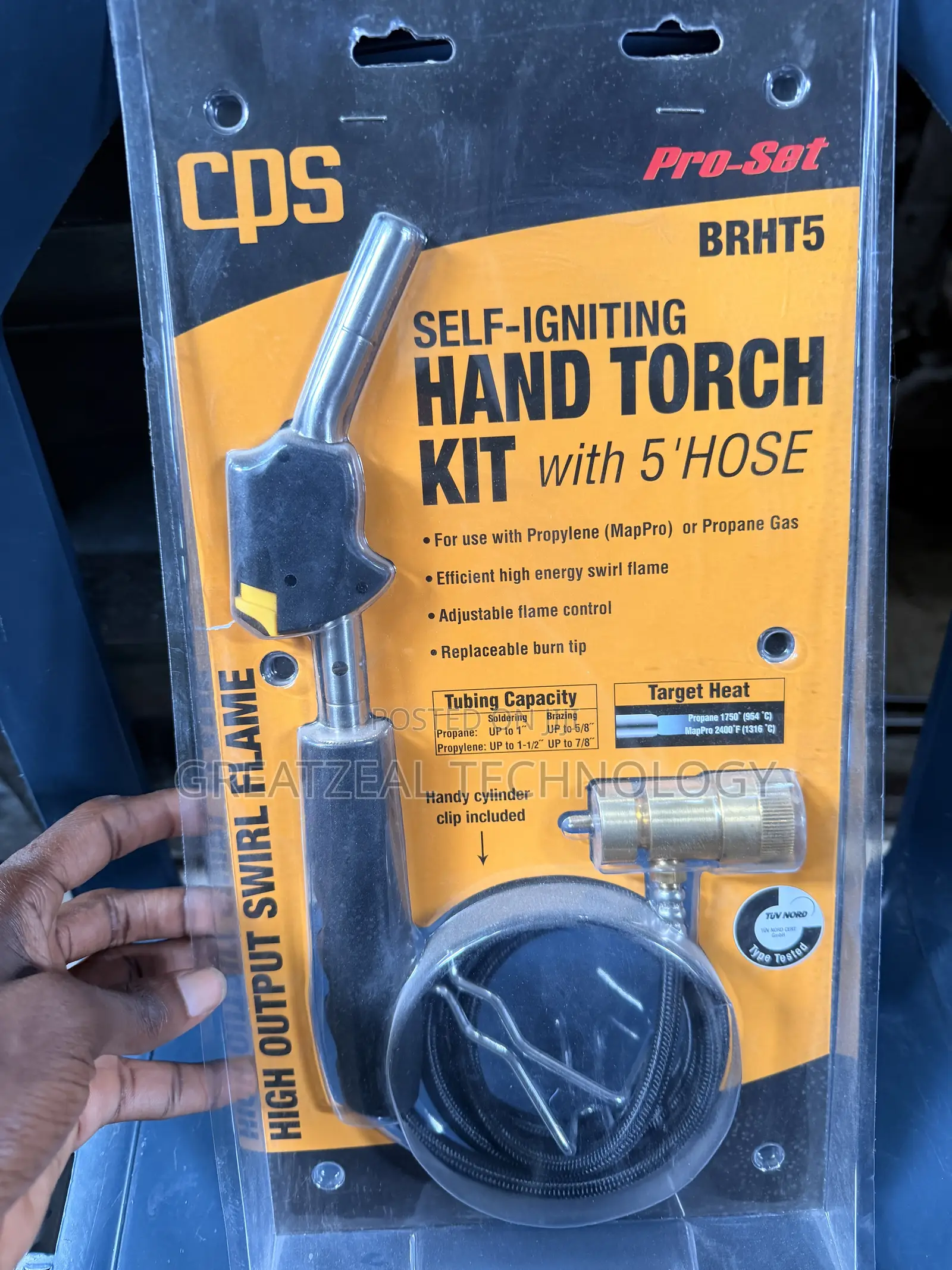 CPS Self-Igniting Hand Torch Kit With 5'hose