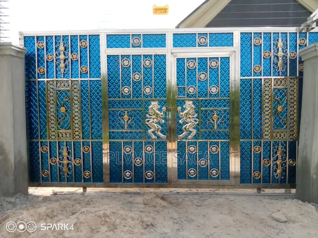 Blue and Sliver Stainless Gate