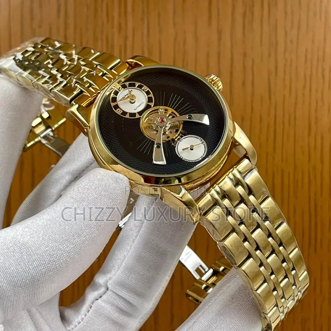 Patek Philippe Quality Luxury Men Chronograph Chain Strap Wristwatch