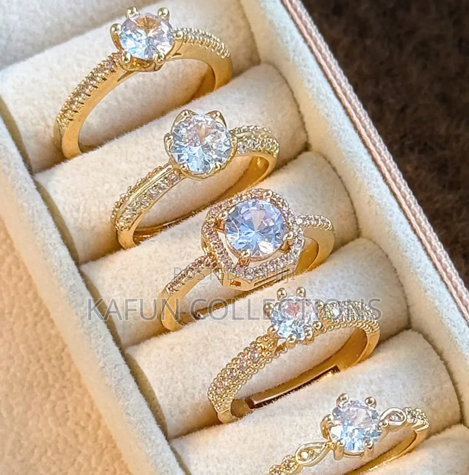 Adjustable and Open Gold-Plated Ring Set