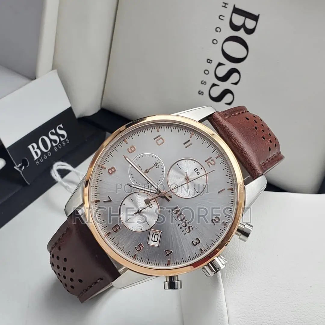 Luxury Hugo Boss Battery Powered Leather Watch