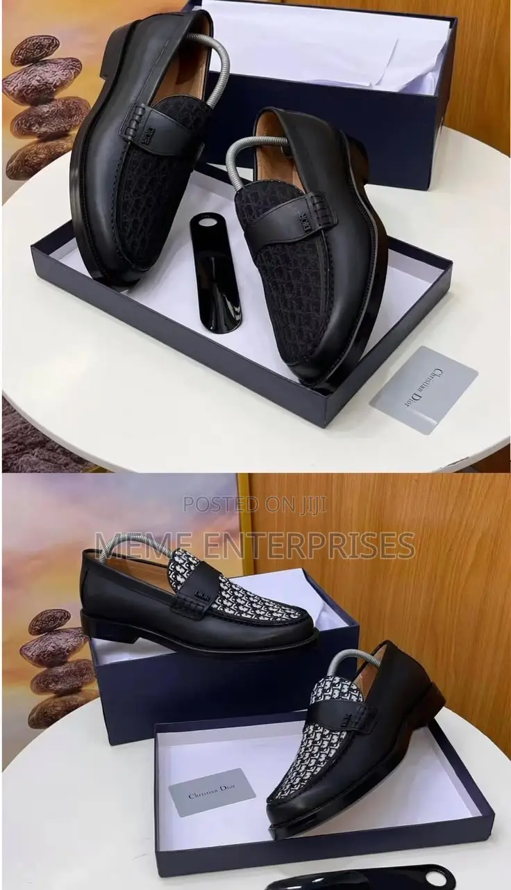 Black Flat Shoe With Dior Design