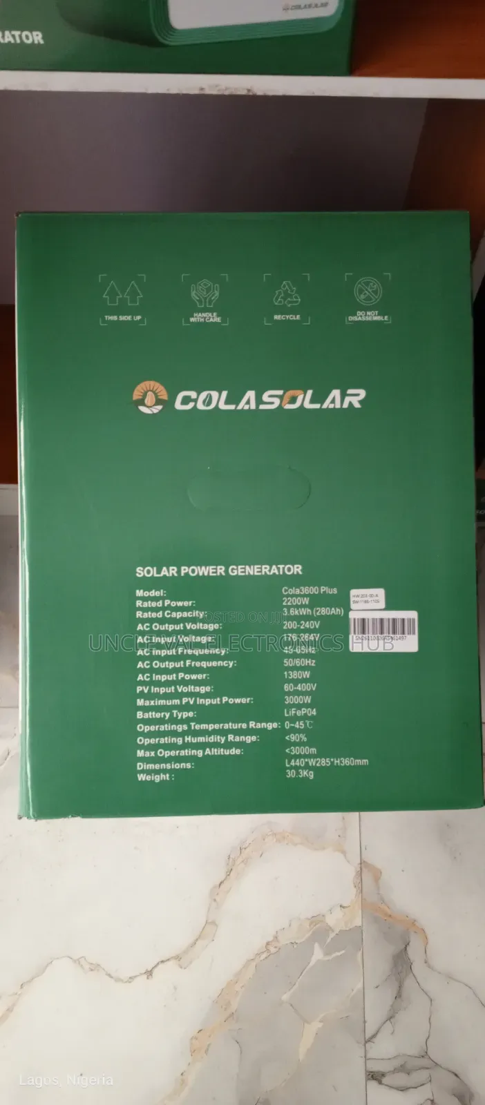 Colasolar 3.6kwh Solar Generator (2.2kva Inverter)